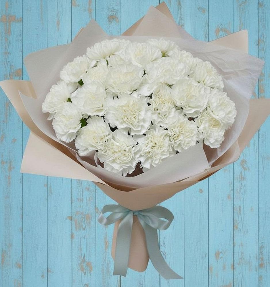 Букет цветов из: Гвоздики в Беломечетской