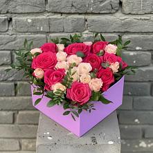 Цветочная композиция из Розы в коробке в Беломечетской