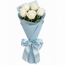 Букет 5 Белых роз Проуд в Беломечетской