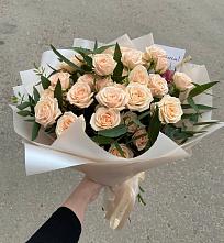 Букет Кремовые розы Латте в Беломечетской