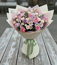 Букет цветов из:  Розы и Хризантемы в Беломечетской