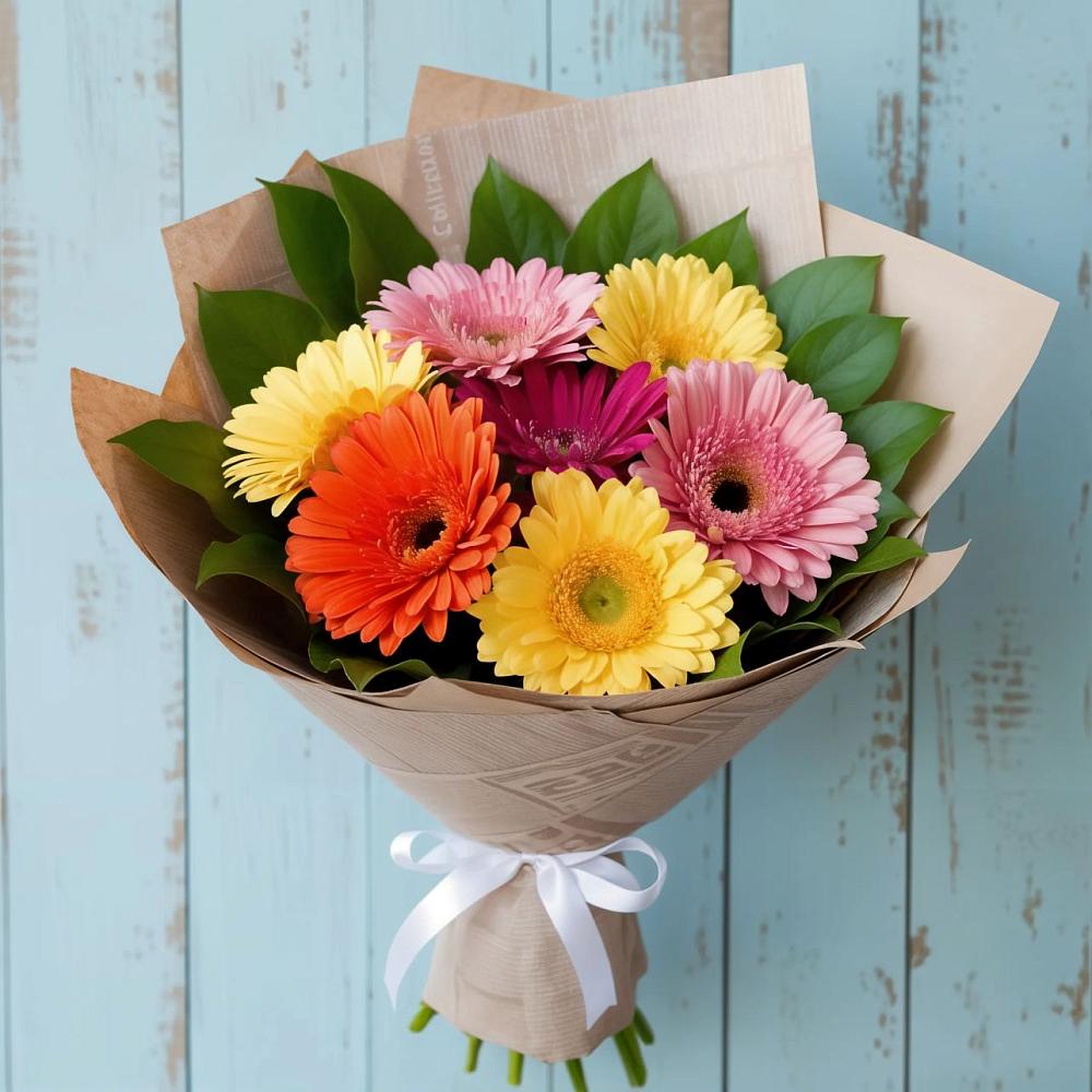 Букет цветов из: Герберы в Беломечетской