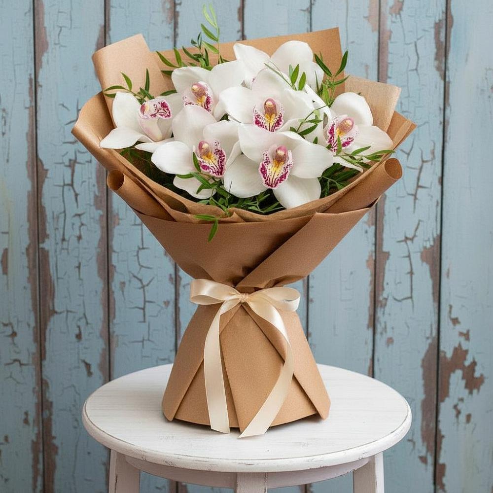 Букет цветов из: Орхидеи и Розы в Беломечетской
