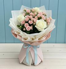 Букет цветов из:  Розы в Беломечетской