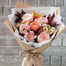 Букет цветов из:  Гвоздики, Хризантемы и Розы в Беломечетской