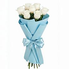 Букет 7 белых роз Проуд в Беломечетской