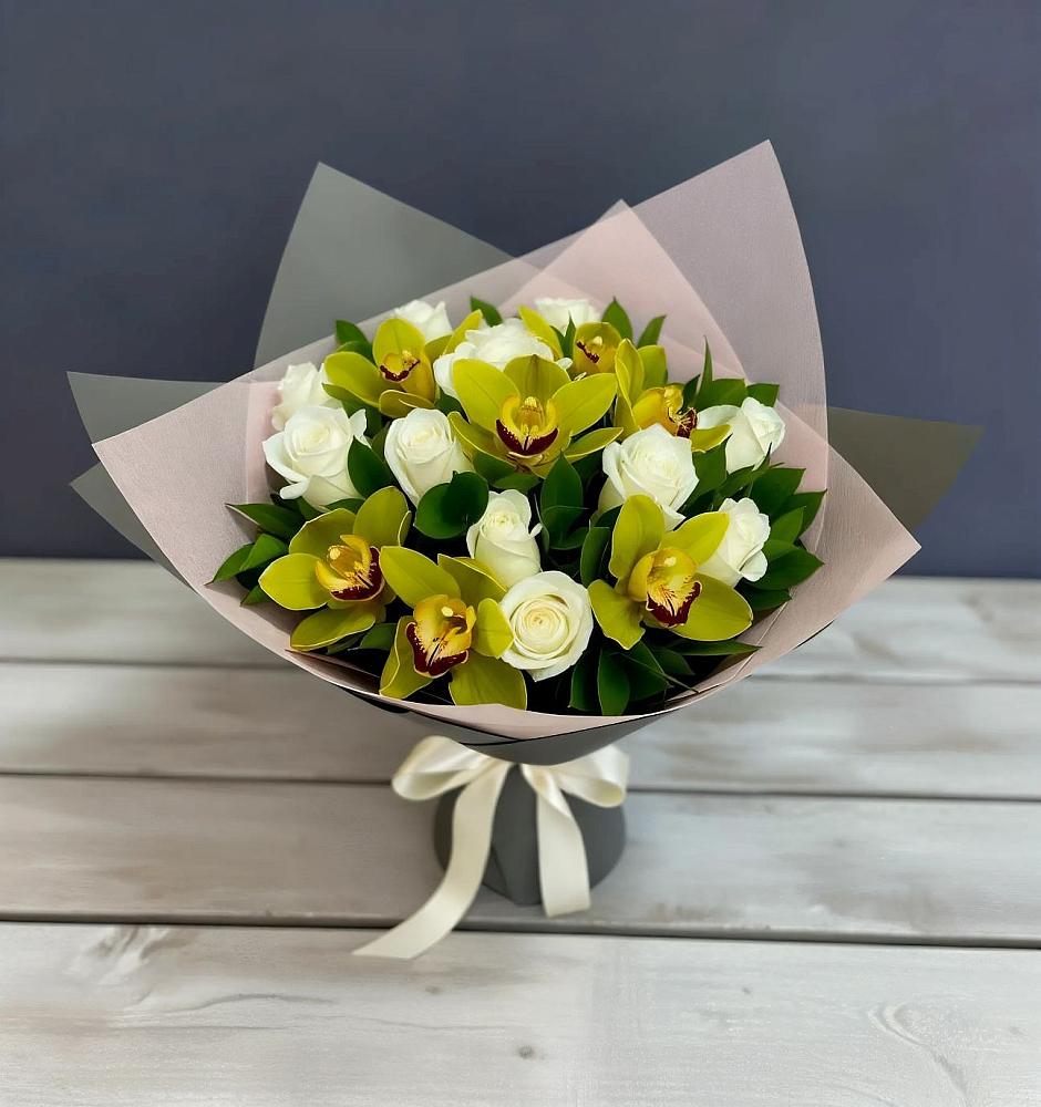 Букет цветов из: Орхидеи и Розы в Беломечетской