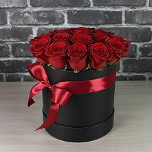 Цветочная композиция из Розы в шляпной коробке в Беломечетской