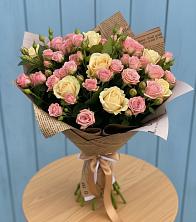 Букет цветов из:  Розы в Беломечетской