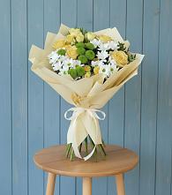 Букет цветов из:  Хризантемы и Розы #REPLACE_PRED# Беломечетской