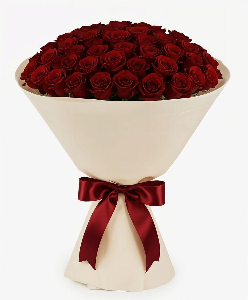 Букет 101 Бордовая роза Блэк Бакарра в Беломечетской